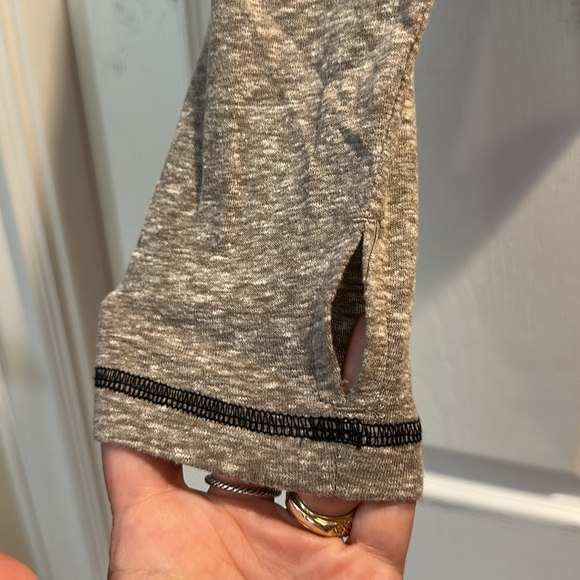 FP Movement Free People Gray Imagination Off Shoulder Piping Tee XS Top Shirt - Picture 6 of 9